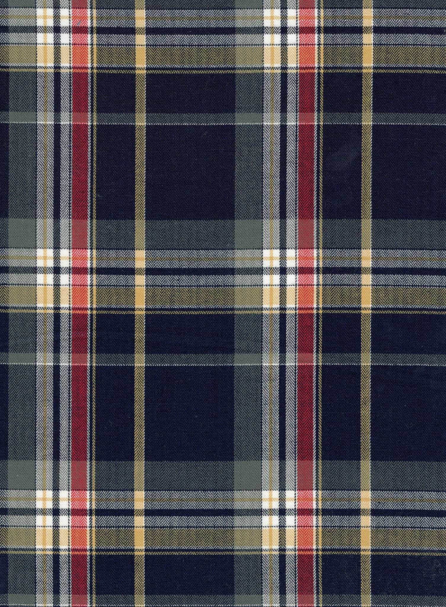 Indigo Herrinbone Twill Checks 8049B - Image 1