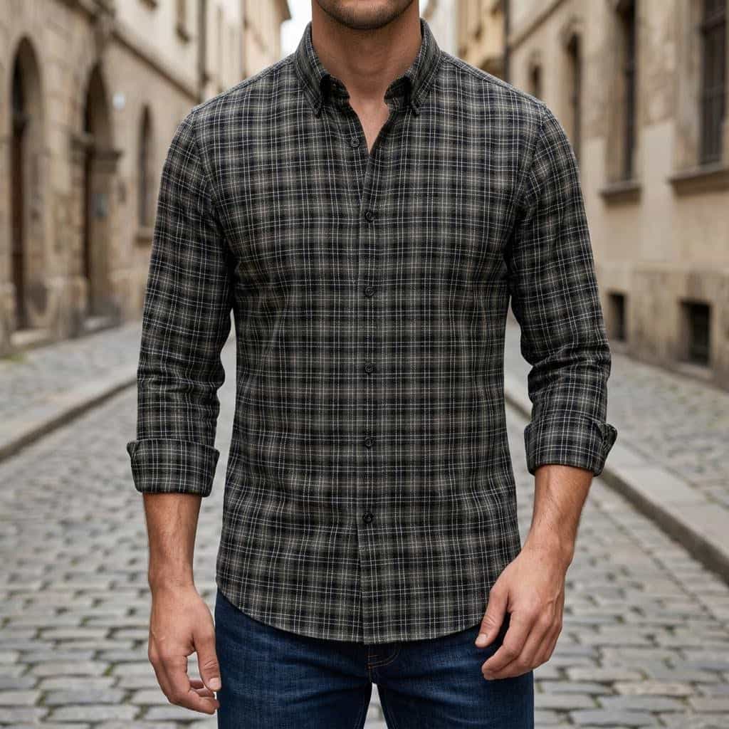 Yarn Dyed Dobby Checks 9081E - Image 2