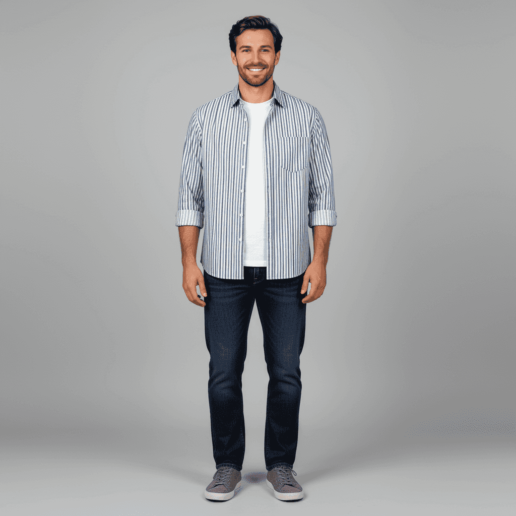 Poplin Gingham Stripe 1007F - Image 4