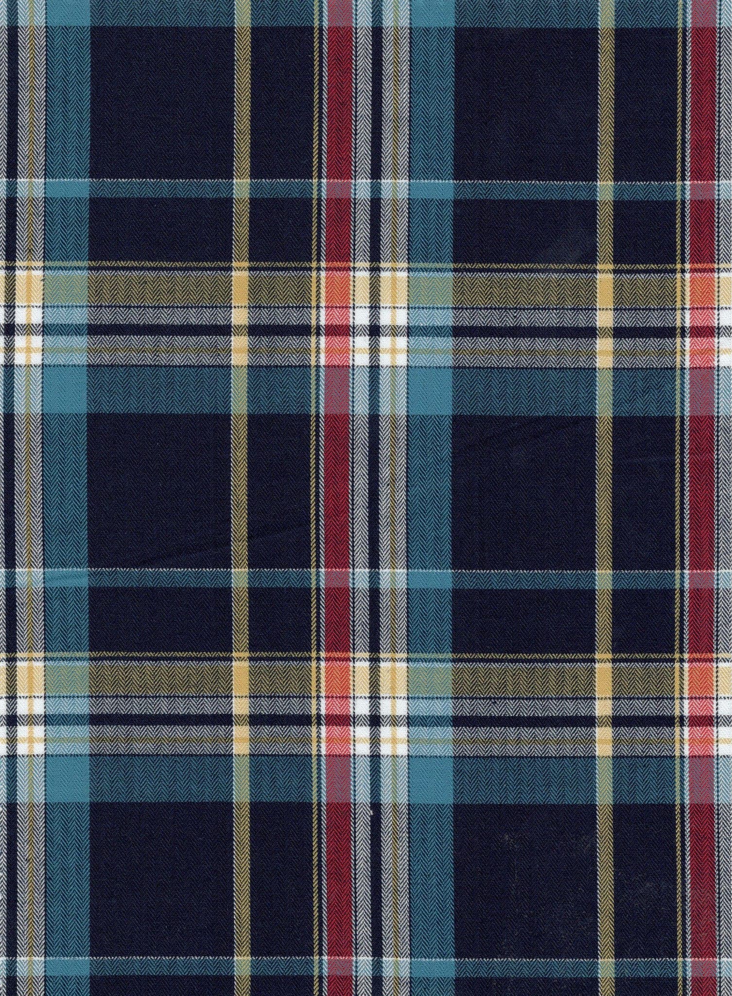 Indigo Herrinbone Twill Checks 8049A