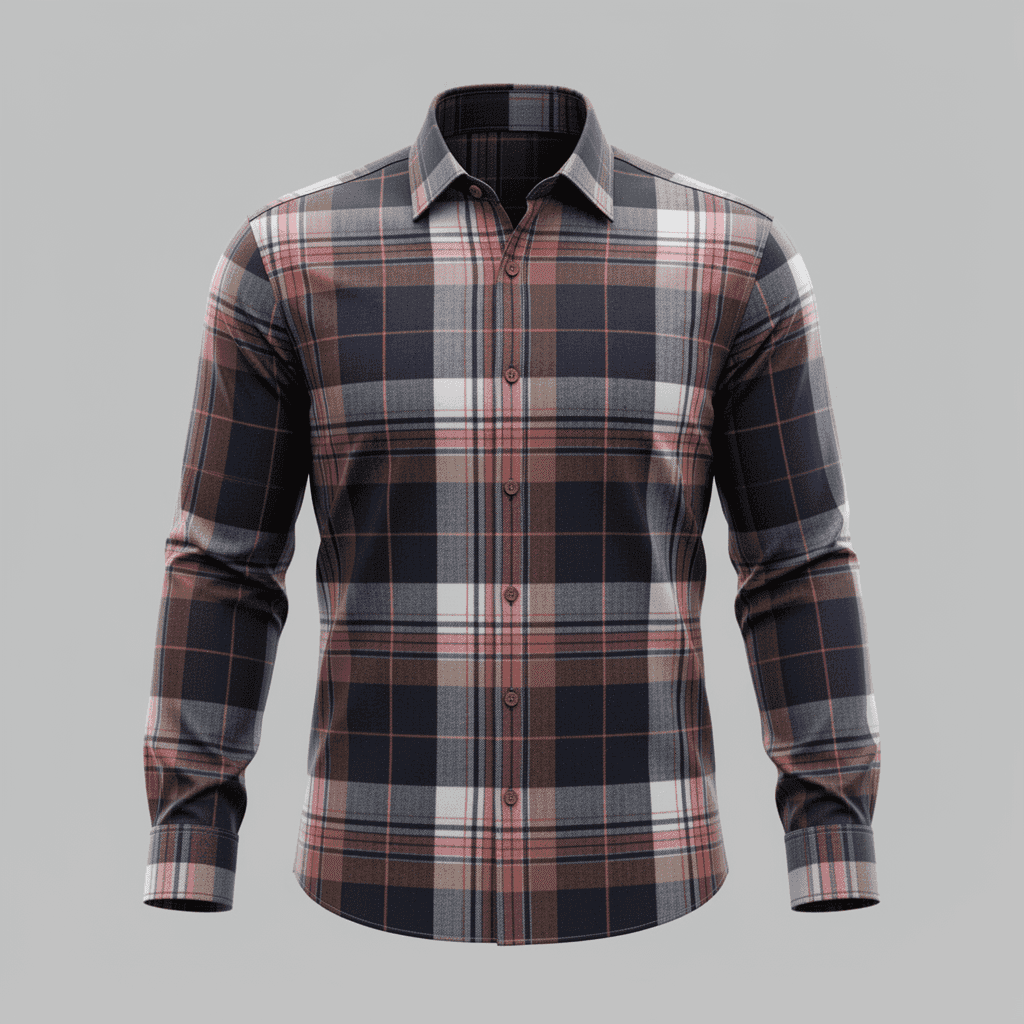 Indigo Herrinbone Twill Checks 8050B - Image 5